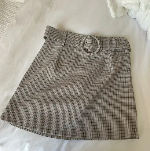 Charlie Holiday Plaid Belted Skirt