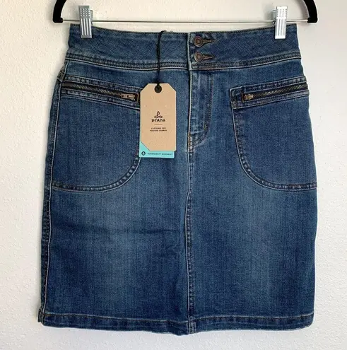 prAna NWT  Broadway Denim Skirt in True Blue