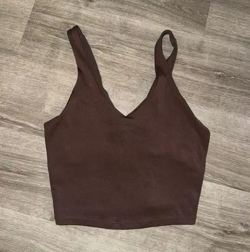 All In Motion EUC  Target Brown Athletic Crop Top w/ Built in Bra - XS