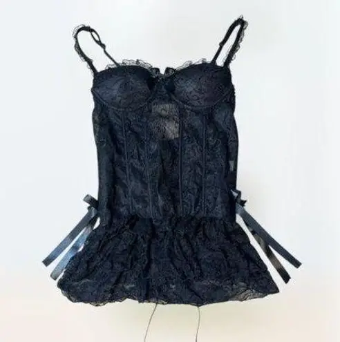 black padded garter sexy corset camisole sleepwear nightwear seems size M Size M