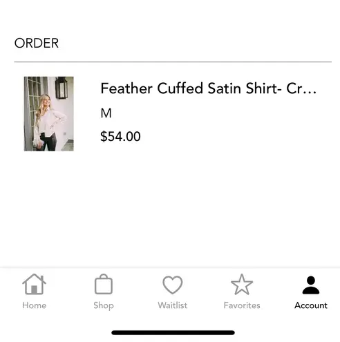 These Three Boutique Satin Feather Shirt