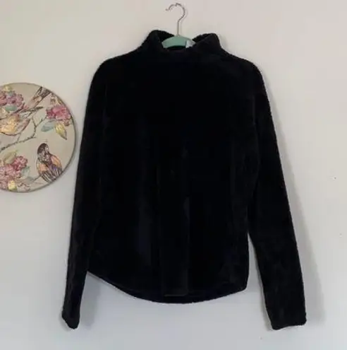 JoyLab NWOT Cozy Joy Lab Black Sherpa Teddy Pullover with a Mock Neck Size Medium