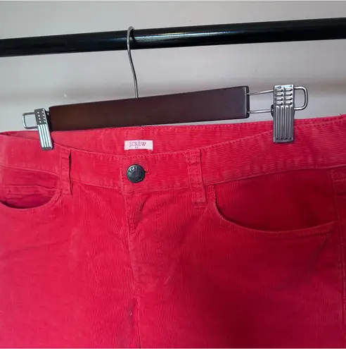 J.Crew  Straight and Narrow Red/Orange Corduroy Pants SZ 10 Straight Boot Cut