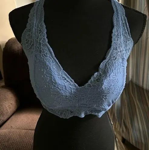 Gilligan & O'Malley Blue Lace Bralette Intimates Size L
