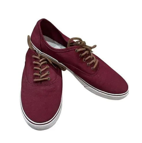 Mossimo Burgundy Canvas Lace