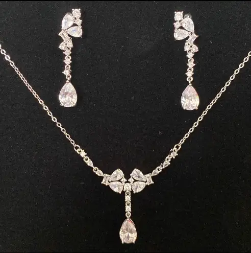 Wedding Bridal Jewelry Set Silver