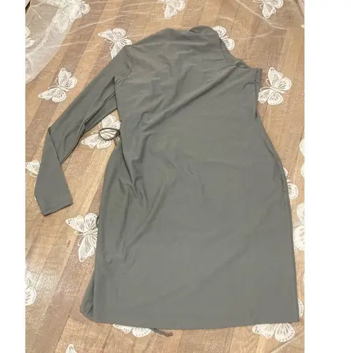 SKIMS Size 3X 3XL NWT ap-drs-2110 Chrome Gray One Shoulder Lace-Up Mini Dress