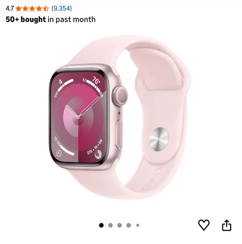 Apple  Watch Series 9 (GPS, 41mm) in pink aluminum - Image 2