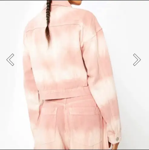 Momokrom Pink Tones Tie Dye Boxy Denim Jacket