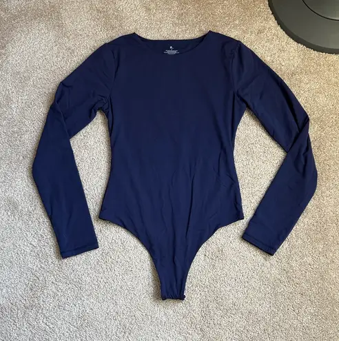 Pumiey. Navy Long Sleeve Bodysuit. Size Medium