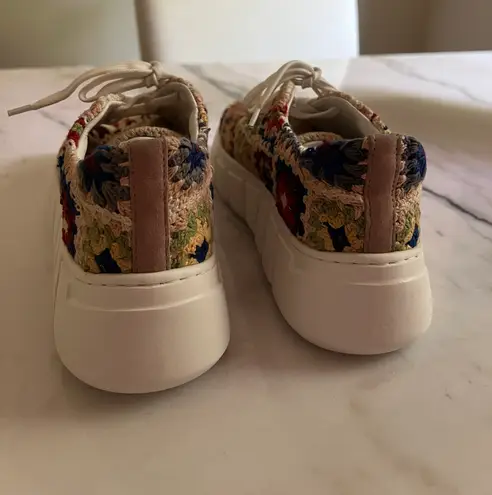 Free People Catch Me If You Can Crochet Tennis Sneakers Shoes