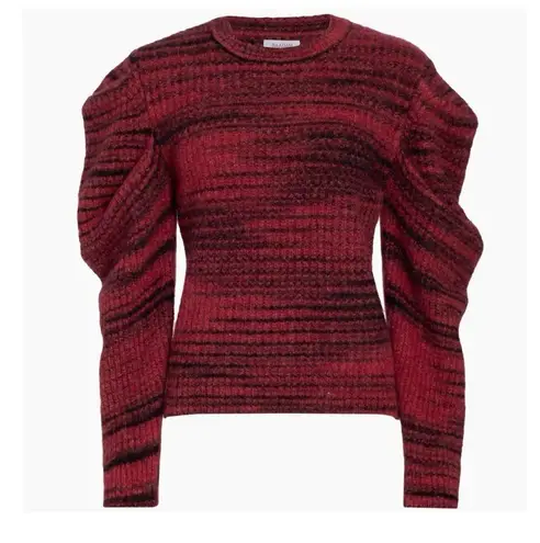 NWT Naadam Space Dyed Alpaca Merino Wool Sweater Pullover Puff Sleeves Size XS