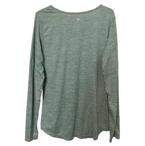 Gaiam Heather Green Long Sleeve Yoga Top