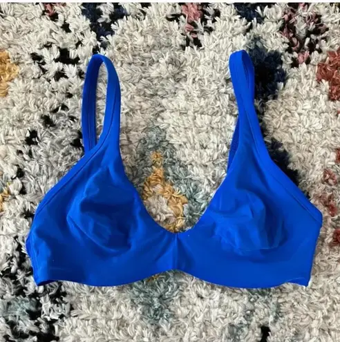 Victoria's Secret Vintage Y2K Underwire Blue Bikini Top 34B