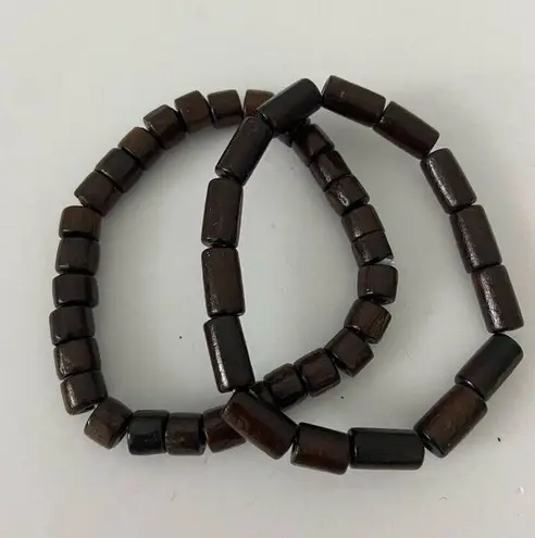 Boutique Dark brown wood bead bracelets