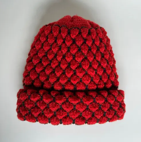 Women's Knitted Bennie Hat Red