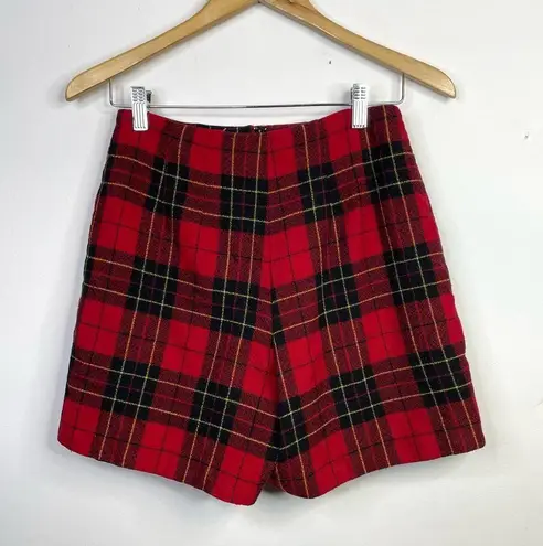 The Limited Vintage Y2K 90s Wool Red Tartan Plaid Skort Skirt Shorts Classic Preppy Womens 6