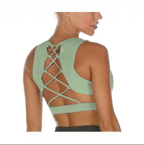 NWT MINT Medium Support Strappy Padded Sportsbra Green