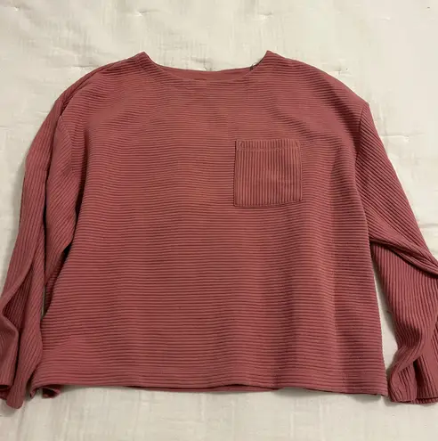 A New Day Pink Ribbed Sweatshirt