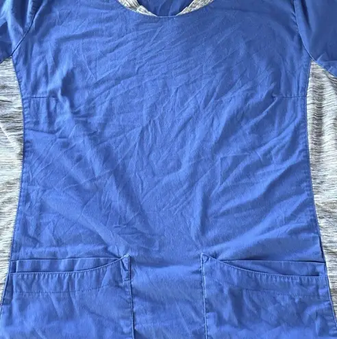 Scrub Top Buttersoft Blue L Size L
