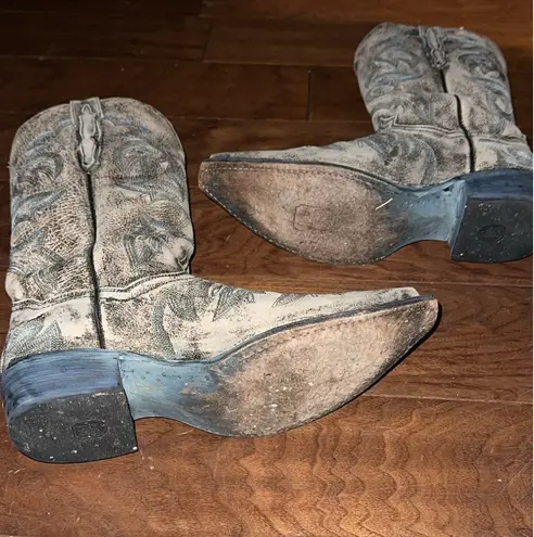 Dan Post snip toe distressed boots snip toe 9.5