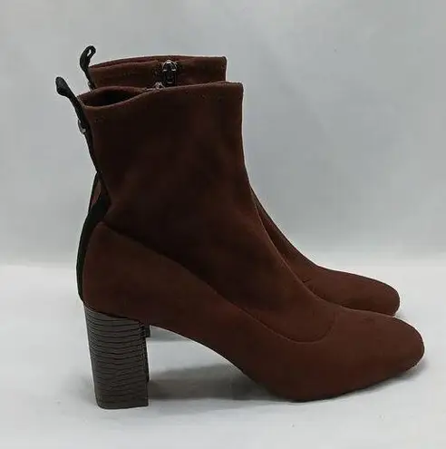Donald Pliner Cattie Ankle Boots Womens 7.5M Brown Block Heel Whimsygoth Grunge