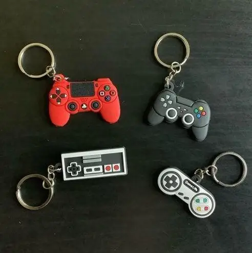 Nintendo 🌺 4PC GAME CONTROLLERS KEYCHAIN GAMER SET BUNDLE COLLECTORS  XBOX PS5