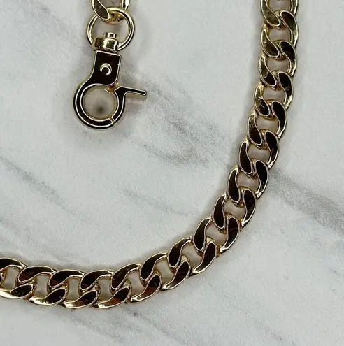 Gold Tone Flat Chain Link Purse Handbag Replacement Strap 47" ✨