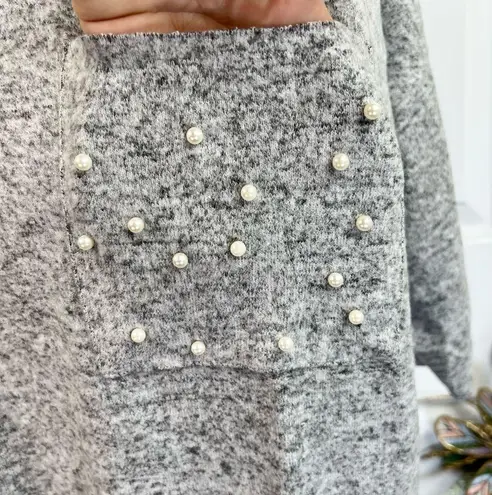 Workshop Republic Clothing WORKSHOP Republic Size XS Heather Grey Pearl Soft Knit Top Athleisure Casual