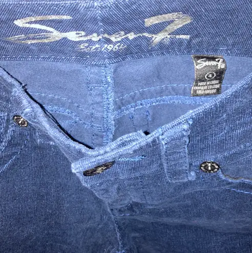 Seven7 Embroidered Corduroy Women’s Skinny Jeans Navy Blue Size 4.