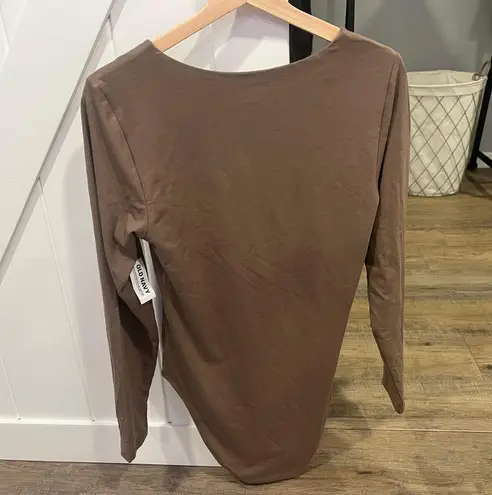 Old Navy brown square neck bodysuit 