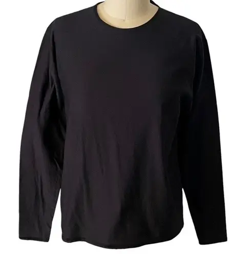 Polartec Black Long Sleeve Insulated Winter Performance Base Layer ~ Size LARGE