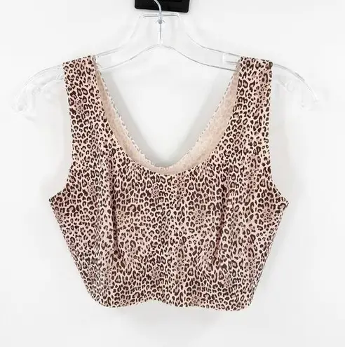 Bali Leopard Print Unpadded Seamless Pullover Stretch Full Coverage Bra Medium