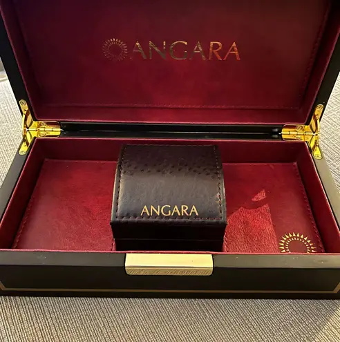 ANGARA Tapered Shank Tanzanite Solitaire Ring With Diamond Accents Blue