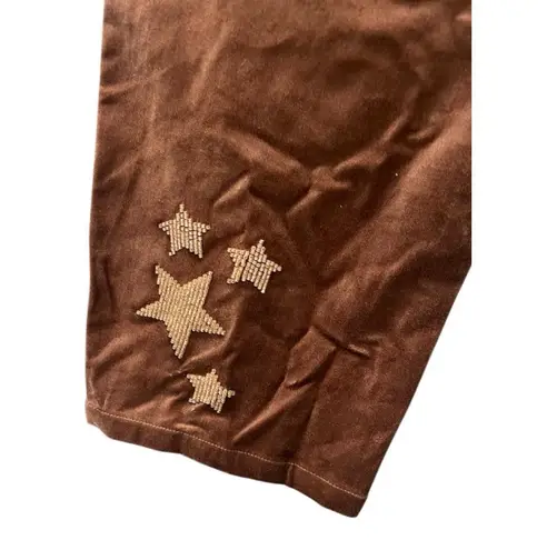 Anthropologie Pilcro NWT Velvet Beaded Wanderer Pants Size 29 Copper Bronze $158 Brown