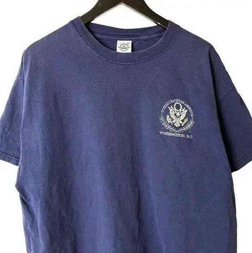 Vintage 90s Washington DC T Shirt Blue XL Extra Large Graphic Tee 100% Cotton