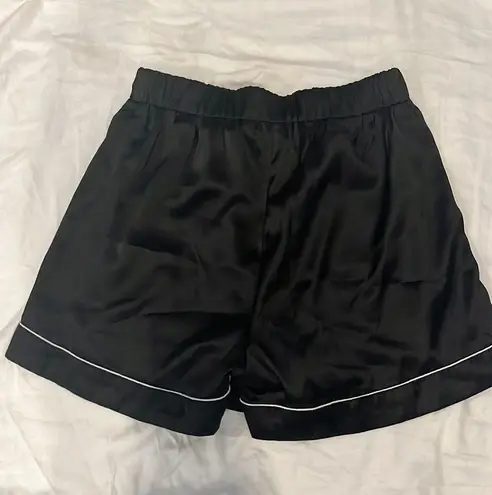 Silk PJ Shorts Black Size M