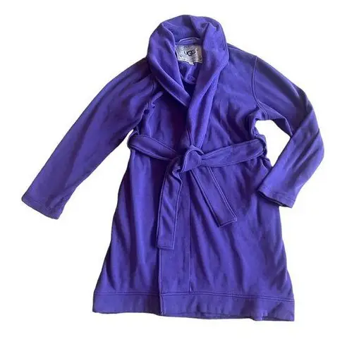 UGG  Purple Fleece-Lined Robe w/ Belt Comfort Knee Length Size Large Women's