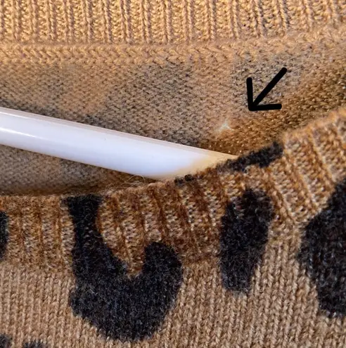 Adrienne Vittadini Long Sleeve Leopard Bodycon Dress / Blouse Size Large