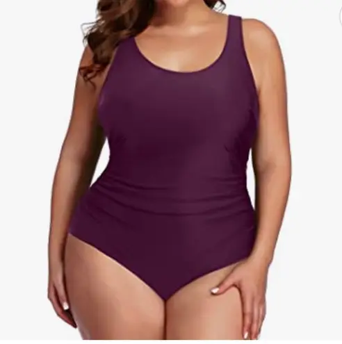 One Piece Daci Women Plus Size Swimsuit Backless Tummy Control Ruched Bathing Suit