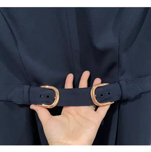 Ivanka Trump Sleeveless Navy Blue Zip Back Jumpsuit