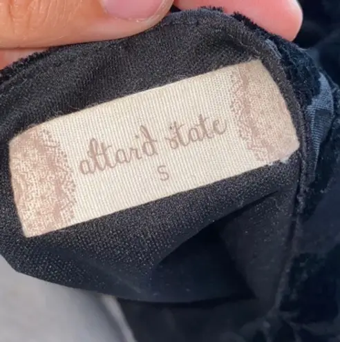 Altar'd State Black Velvet Romper