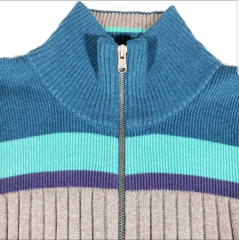 Eddie Bauer Full Zip Sweater Jacket Turtleneck SzL