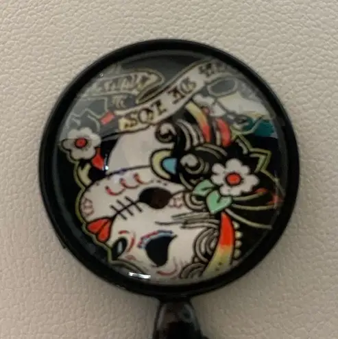 Sugar Skull Pendant, Day of the Dead,‎ Black Cord Necklace, Gothic, 16 in - Image 1