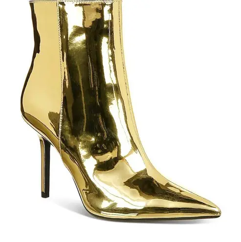 INC International Concepts Boots Size 7 Gold Pointed Toe Stiletto Heels