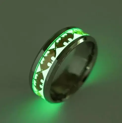 Glow in The Dark Gold Batman Ring
