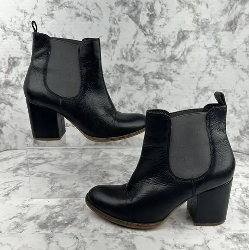Elk Womens Black Leather Ankle Boots Size 38/7.5