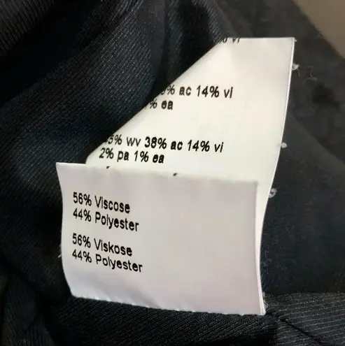 Piazza Sempione Jacquard Black Blazer Italian Oval Diamond Pattern sz 44 Medium