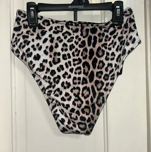 cheetah print high waisted bikini bottoms Multi Size M