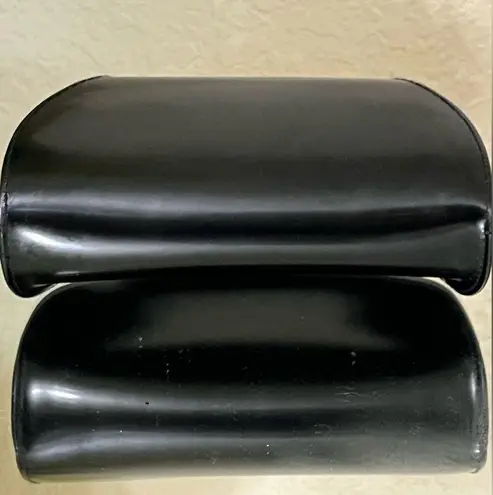  Sunglasses Case, Black, Has Velvet Fendi design inside.